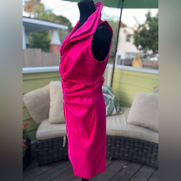 Joseph Ribkoff Fuchsia Pink Sleeveless Dress 12 - Picture 8 of 9